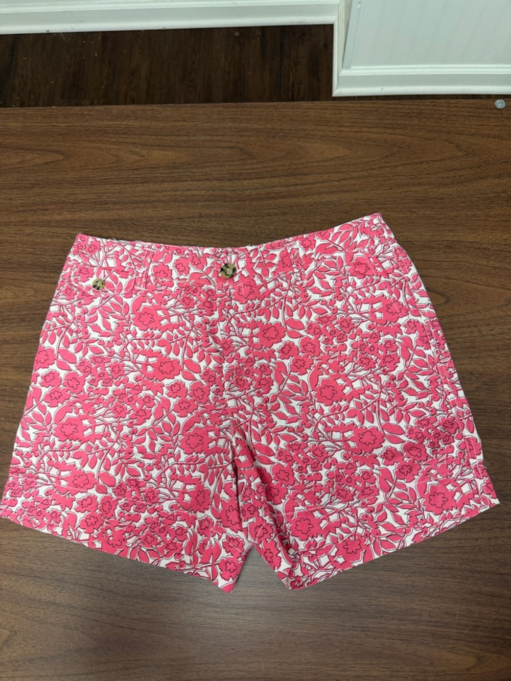 Liz Claiborne Pink and White Floral Bermuda Shorts